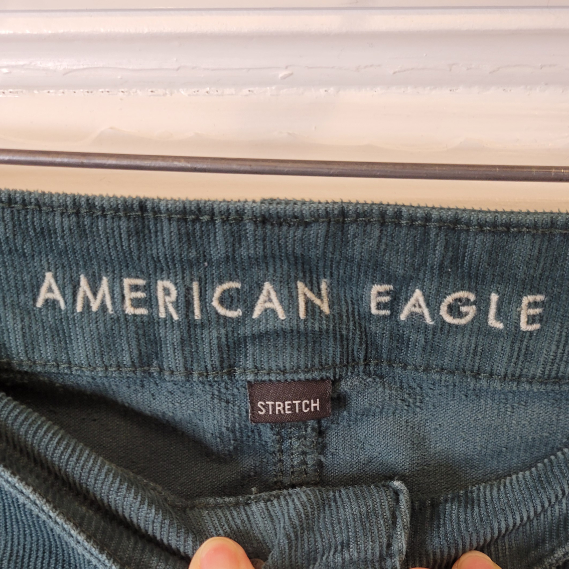 Dark Green Super High Rise Flare Cords (AE) - New Condition - photo 4