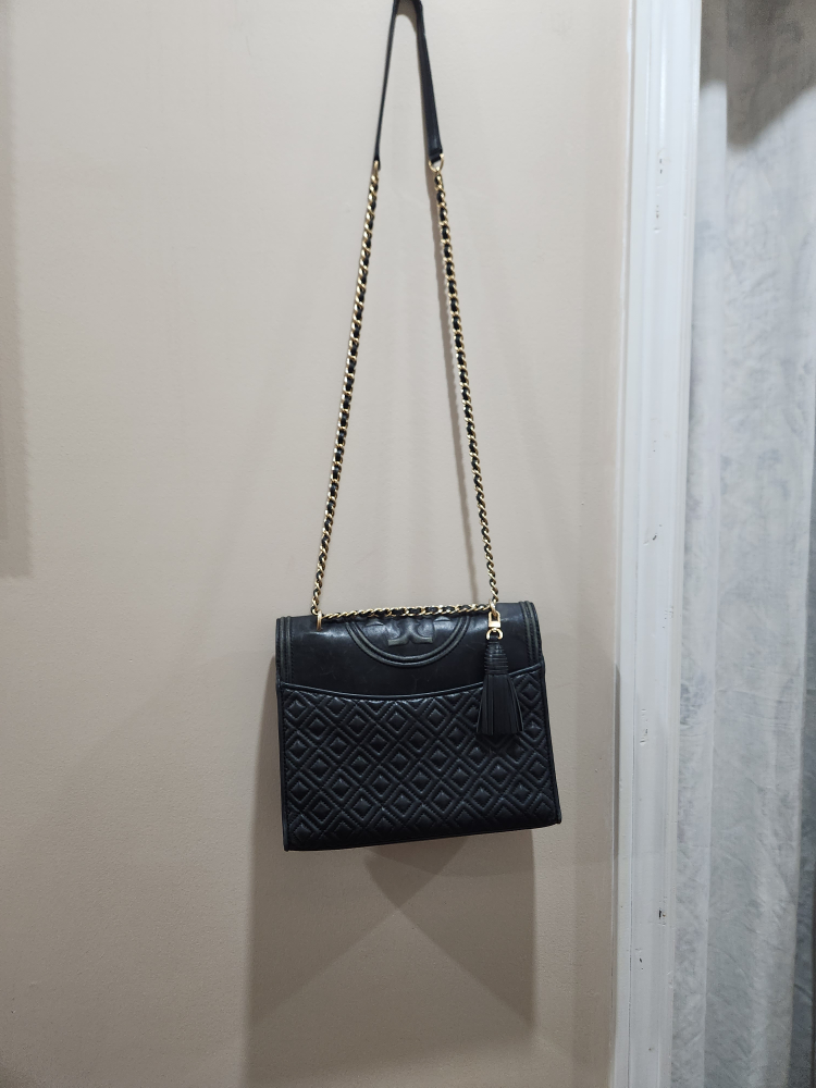 Tory Burch Black Quilted Leather Crossbody Bag - photo 2