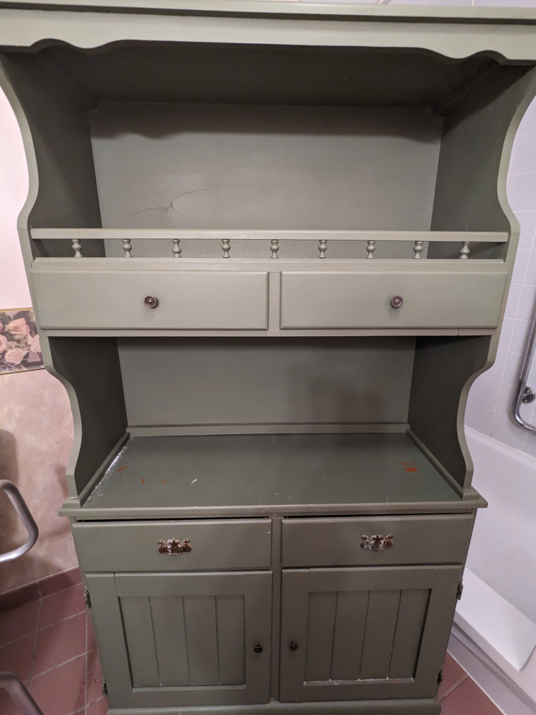 Vintage Hutch Buffet Server Cabinet