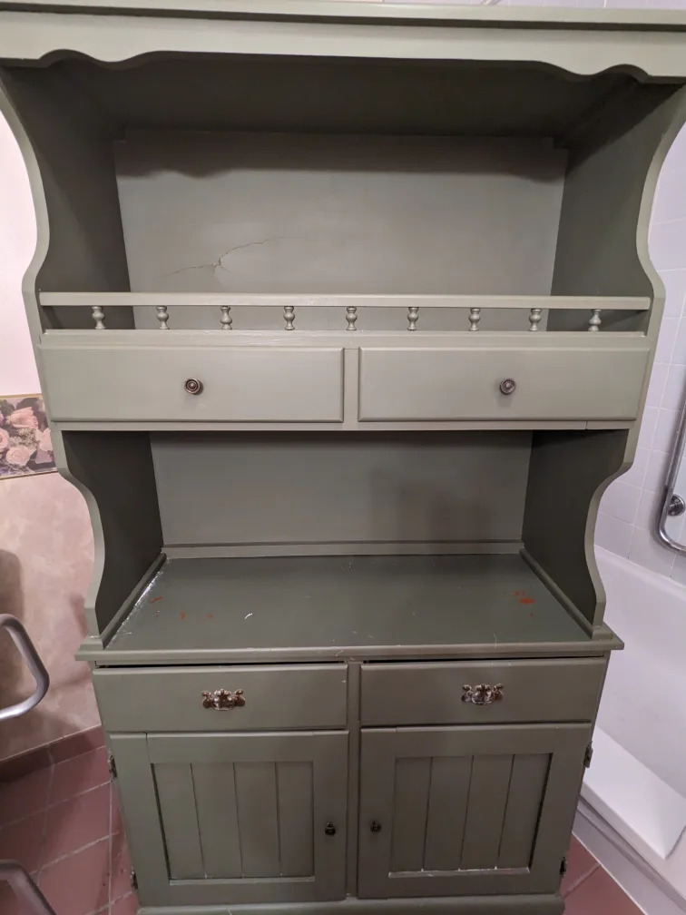Vintage Hutch Buffet Server Cabinet thumbnail