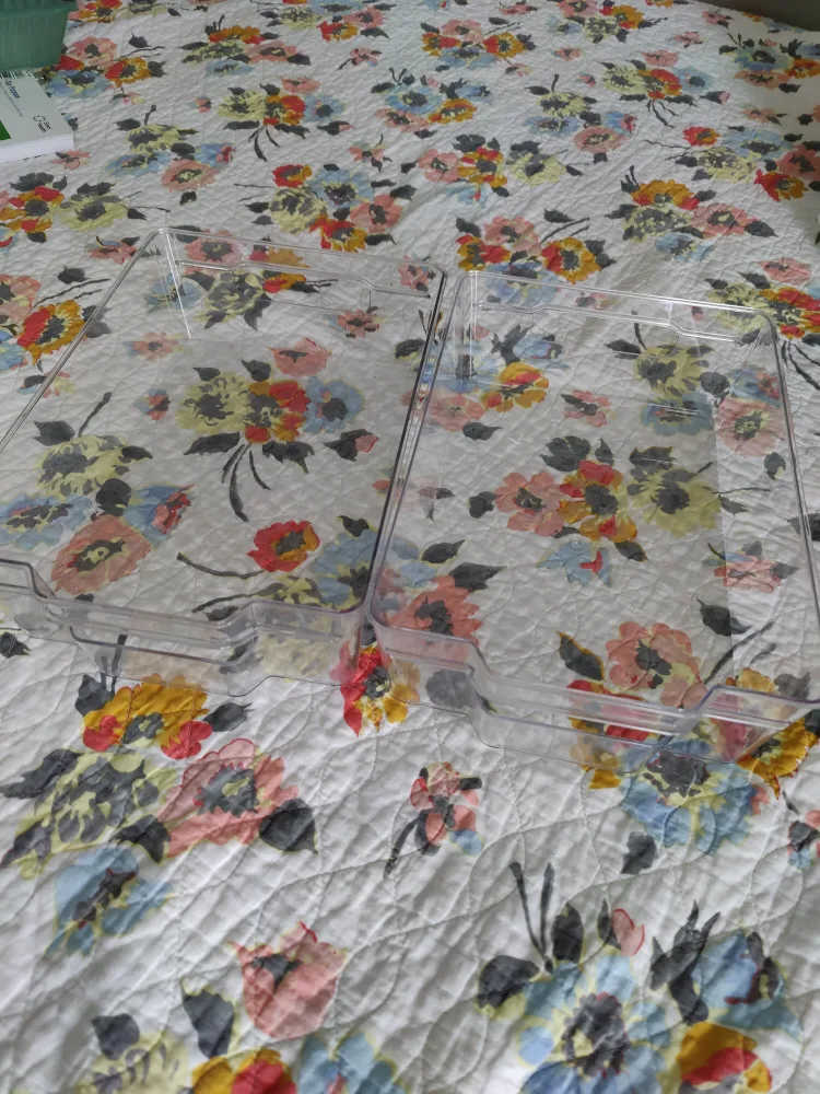 Two Plastic Refrigerator Organizers 💚 image indicator(2)