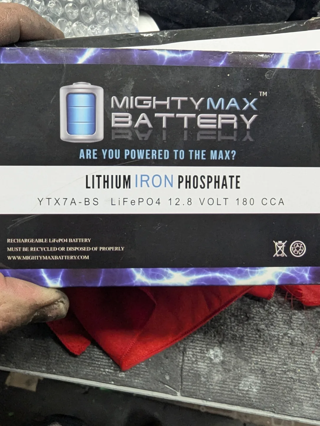 🥕Motorcycle and Powersport Lithium Battery  12V  7ah 180CCA thumbnail