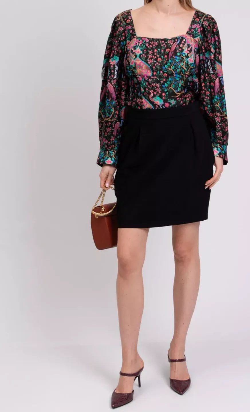 Authentic Versace Silk Blend Black Mini Skirt Size 44 thumbnail