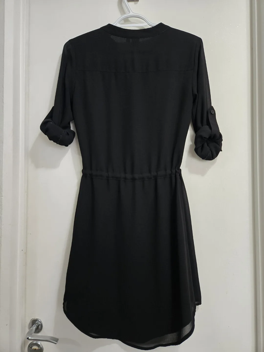 Sheer flowy cinched dress image indicator(6)