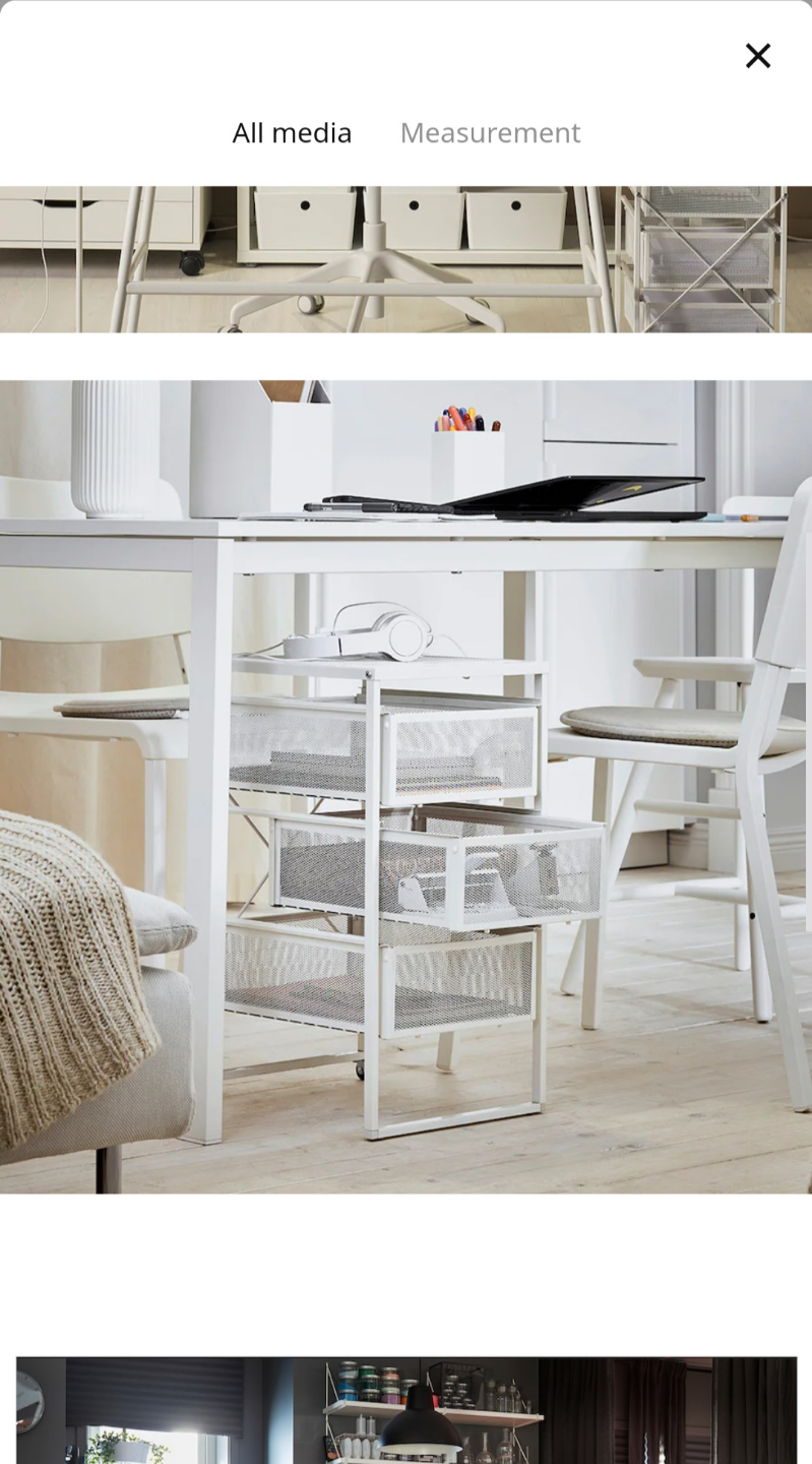 Ikea Three-Tier Rolling Cart Organizer
