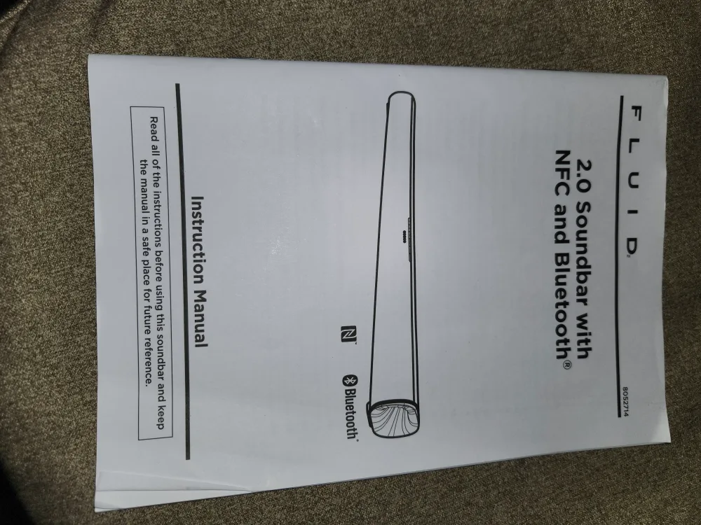 Fluid 2.0 Bluetooth Soundbar with Remote Like New image indicator(6)