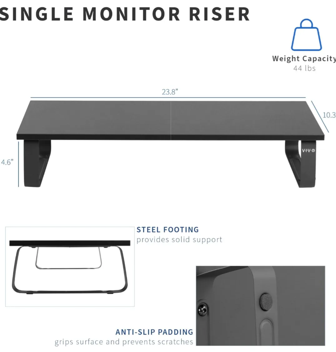 Monitor Riser Stand - Black