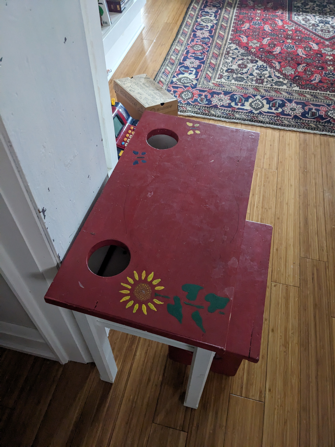 Child's Painted Desk and Stool Set - photo 2
