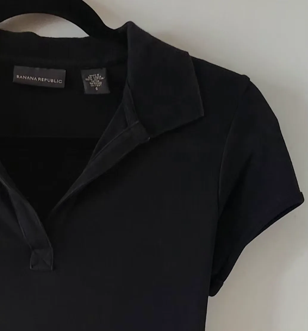 Banana Republic Black Polo Shirt image indicator(4)