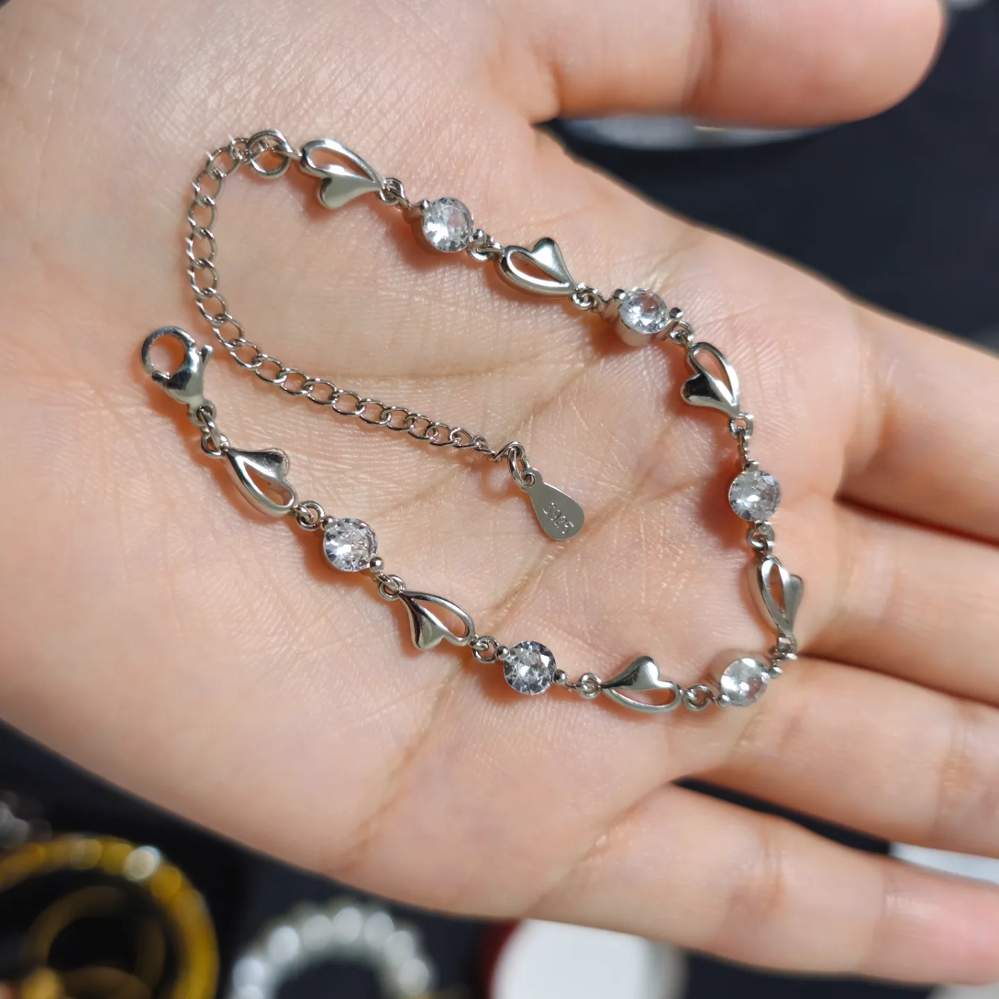 Brand New S925 Stamped Silver Bracelet image indicator(2)