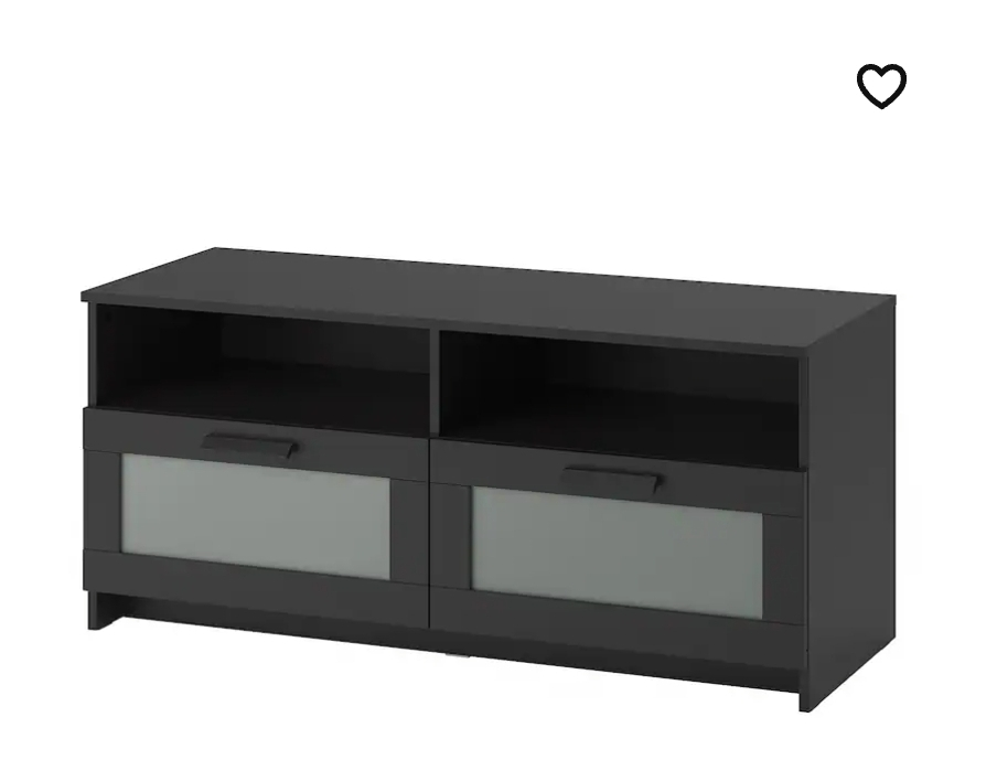 Black TV Stand with Two Drawers💚