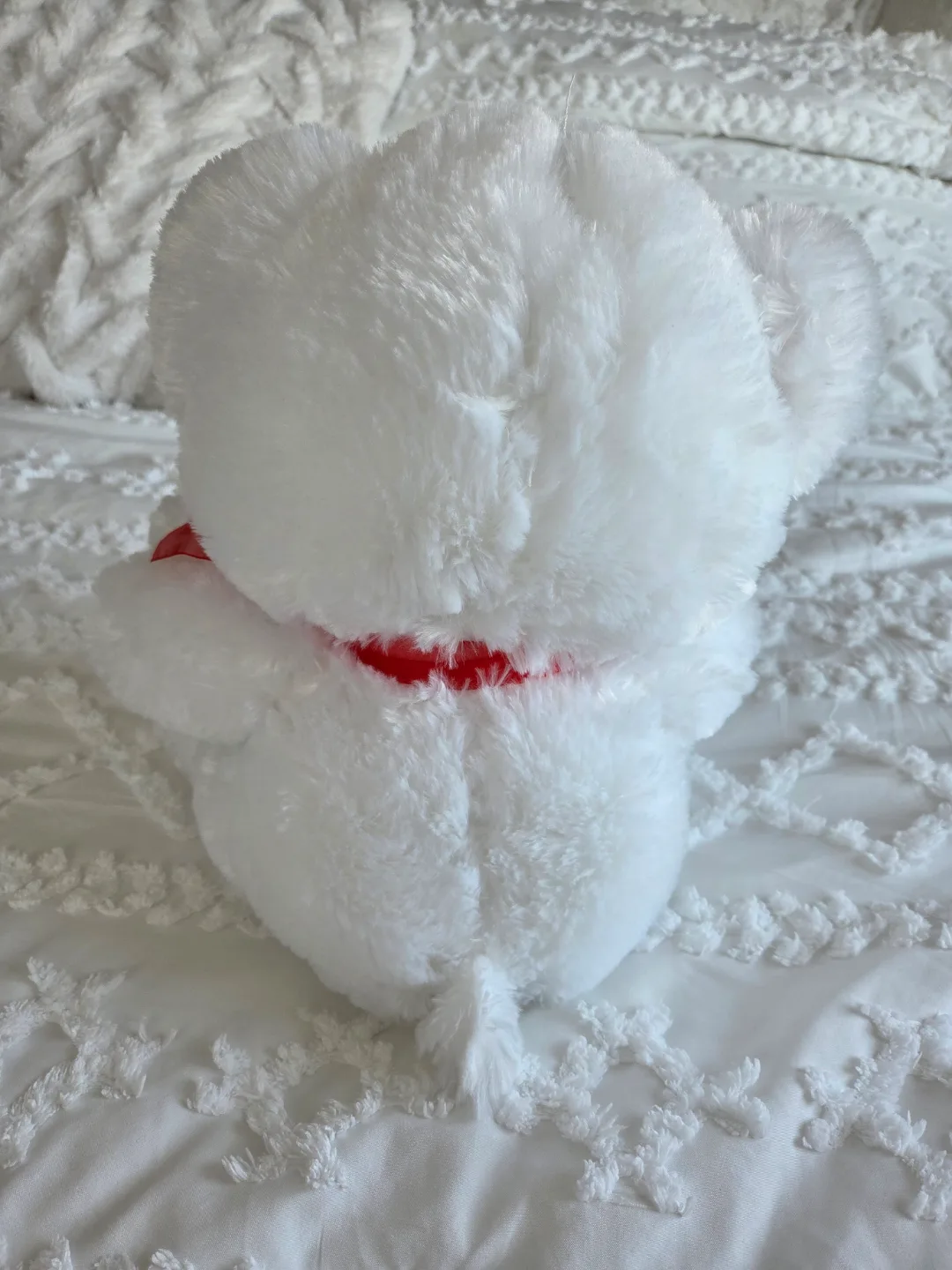 Adorable White Teddy Bear with Baby Bear and Hearts image indicator(3)