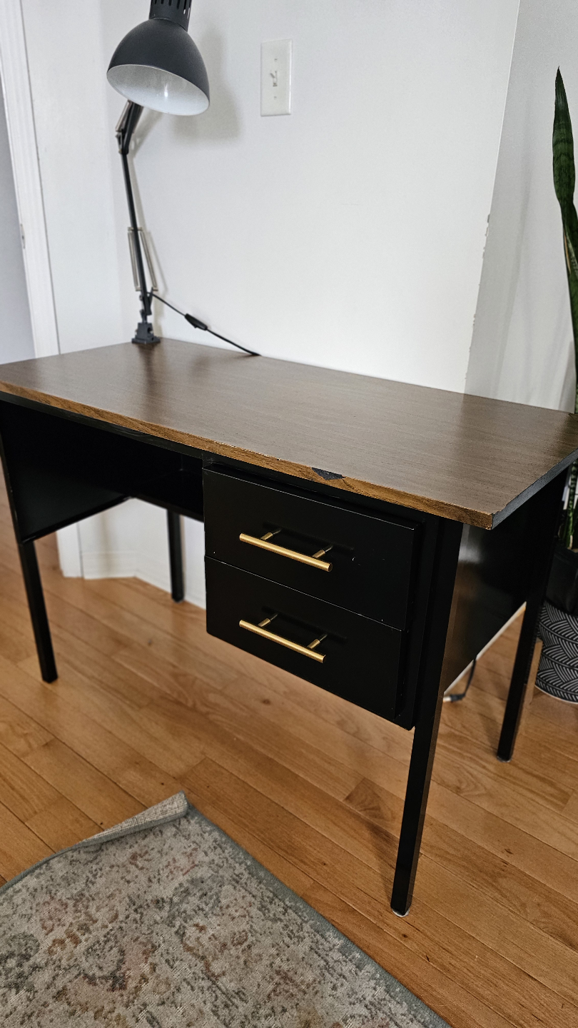 Mid-Century Modern Desk with Two Drawers