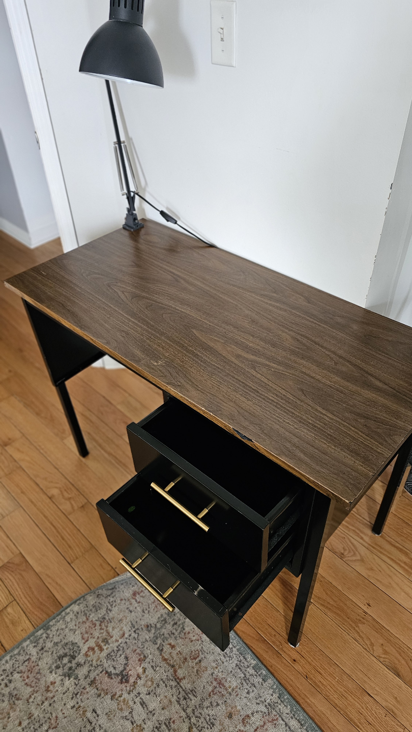 Mid-Century Modern Desk with Two Drawers - photo 4