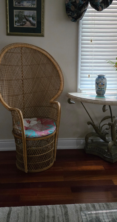 Vintage Wicker Peacock Chair