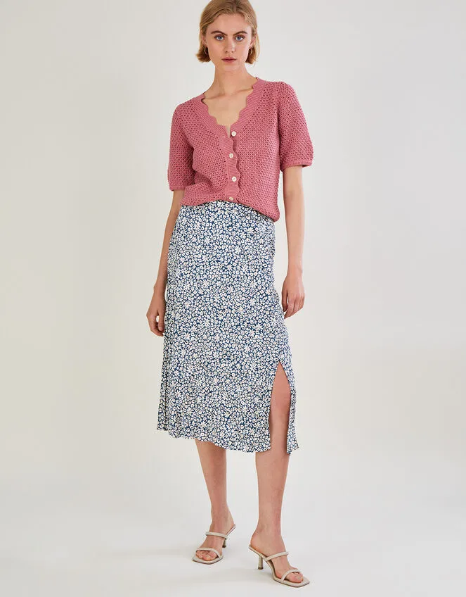 BNWTT Monsoon Half Sleeve Plain Cardigan In Pink Size M image indicator(3)