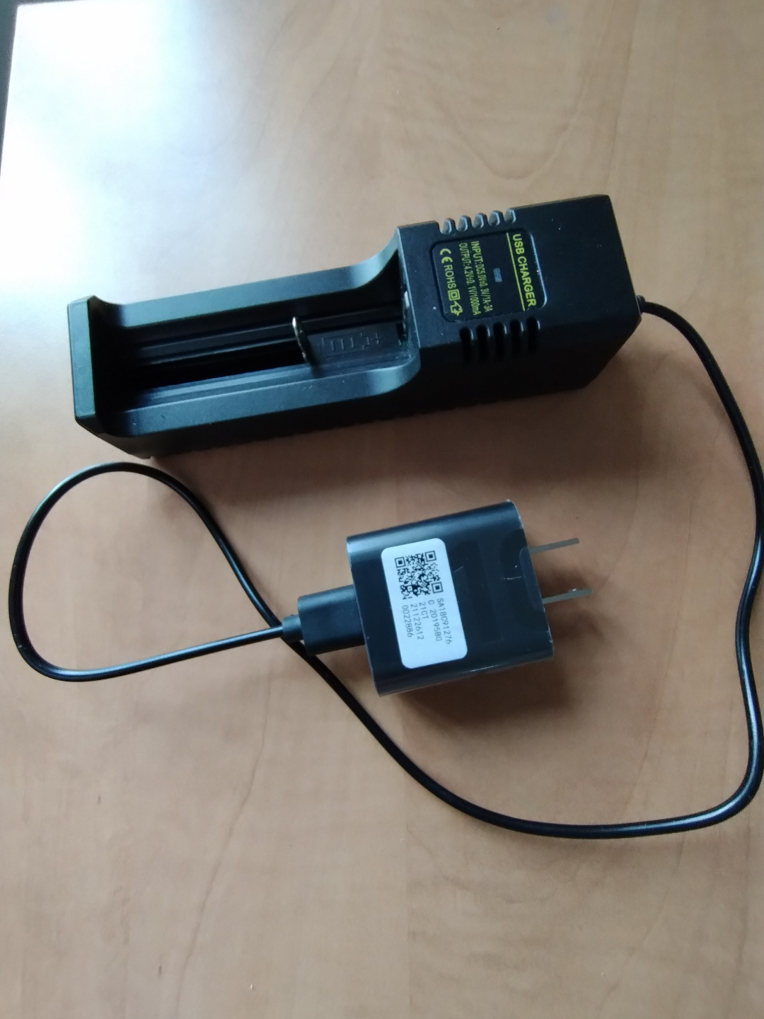 Lithium Rechargeable Battery Charger & cord & adapter. - photo 2
