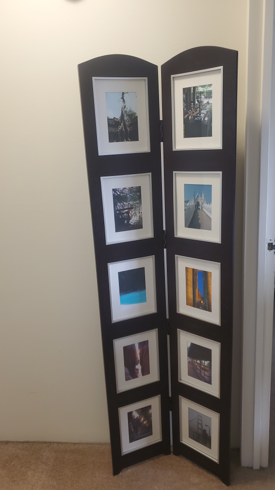 Room Divider with Eight Photo Frames