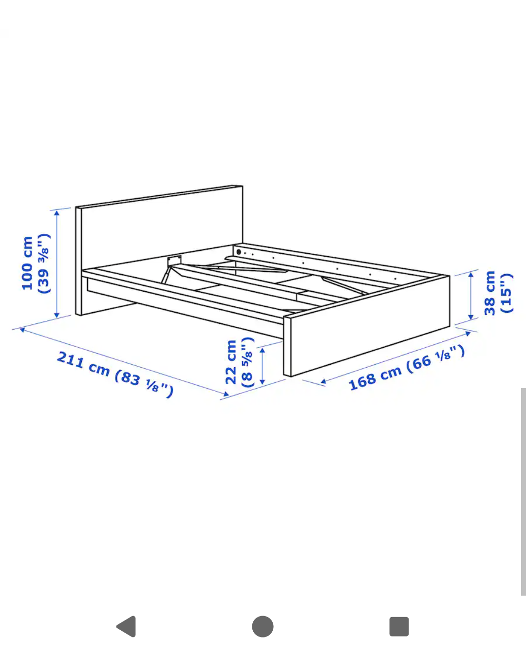 IKEA MALM Bed Frame, Dark Brown, Queen Size - photo 4