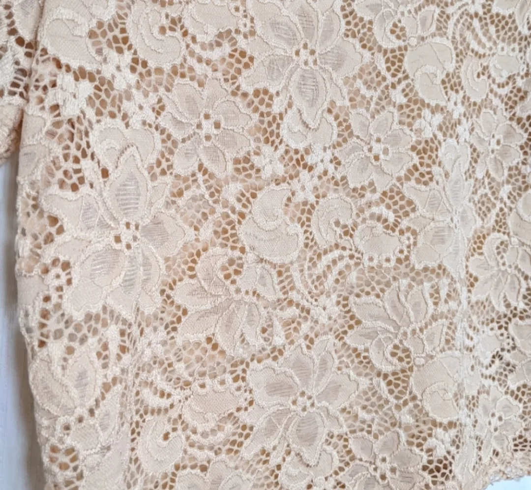 Zara Trafaluc Peach Lace Women's Top NWOT image indicator(4)