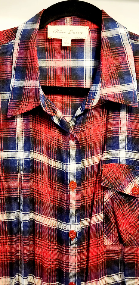 Women's Plaid Button-Down Shirt - photo 5