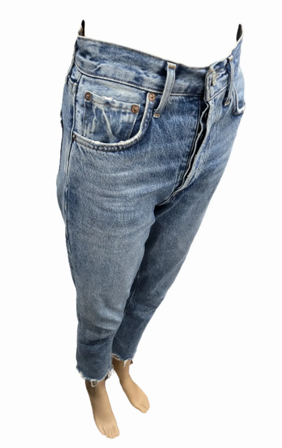 AGOLDE Riley High-Rise Straight Cropped Jeans Size 24 image indicator(6)