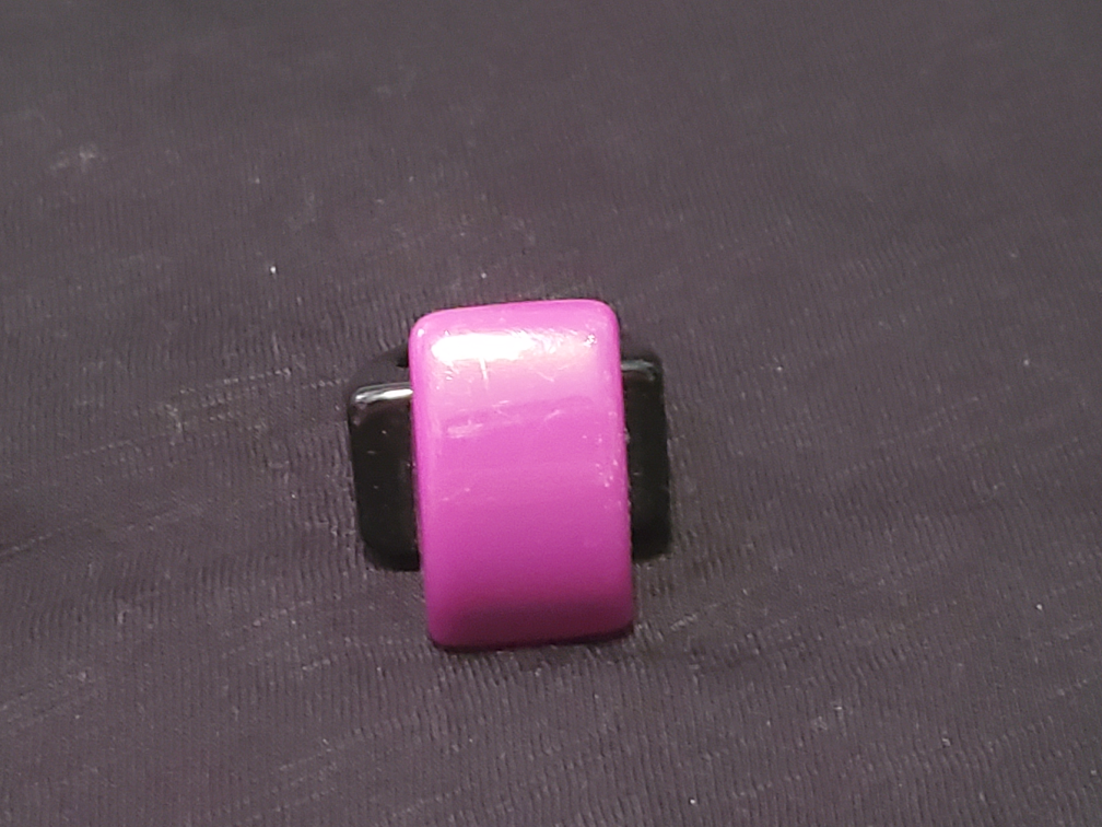 Unique Two-Tone Purple & Black Statement Ring - photo 2