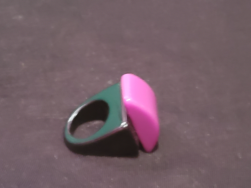 Unique Two-Tone Purple & Black Statement Ring - photo 3