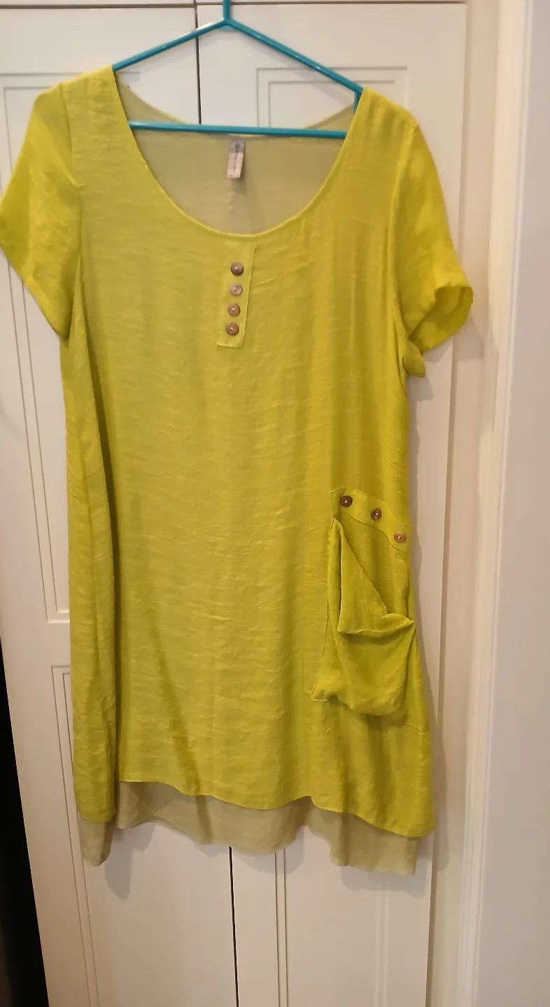 Lime Green Layered Dress thumbnail