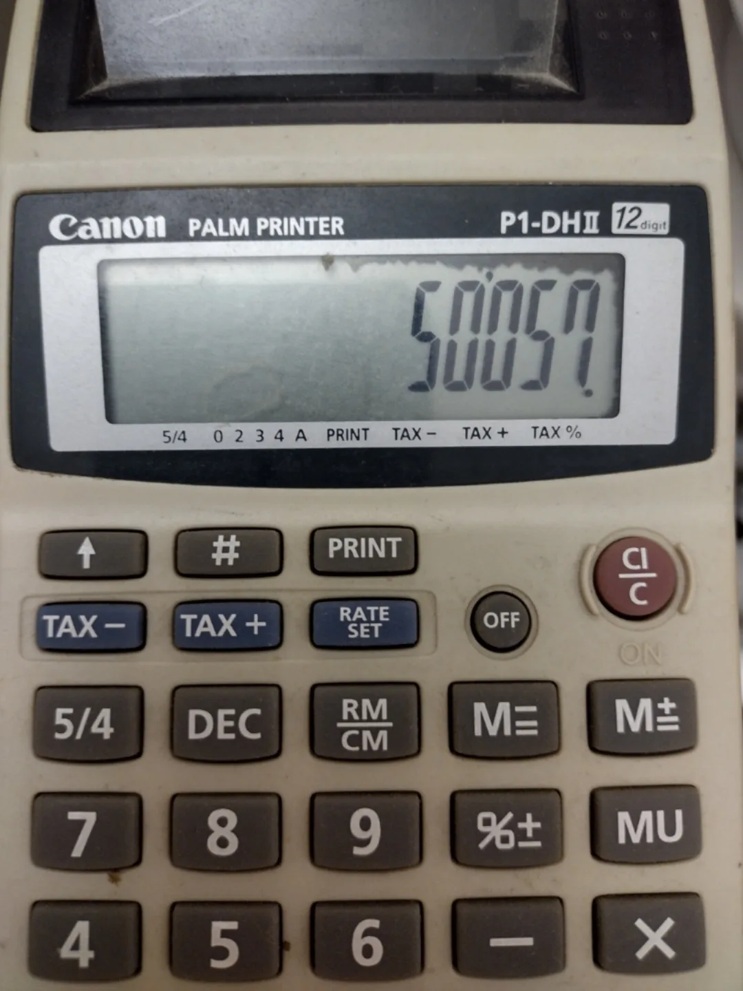 Vintage Canon P1-DH II Palm Printer Calculator 💚 image indicator(6)