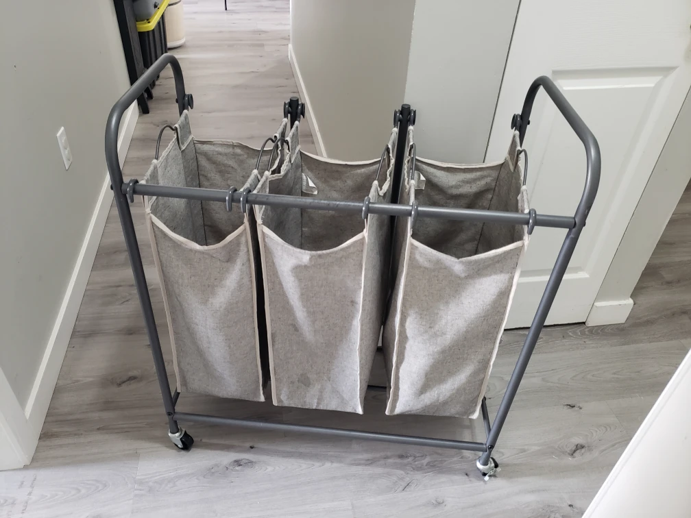 Triple Laundry Hamper Cart - photo 2