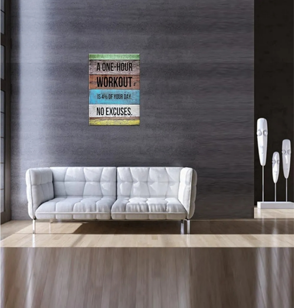 Motivational Fitness Quote Canvas Wall Art - photo 2