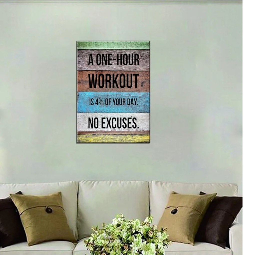 Motivational Fitness Quote Canvas Wall Art - photo 3