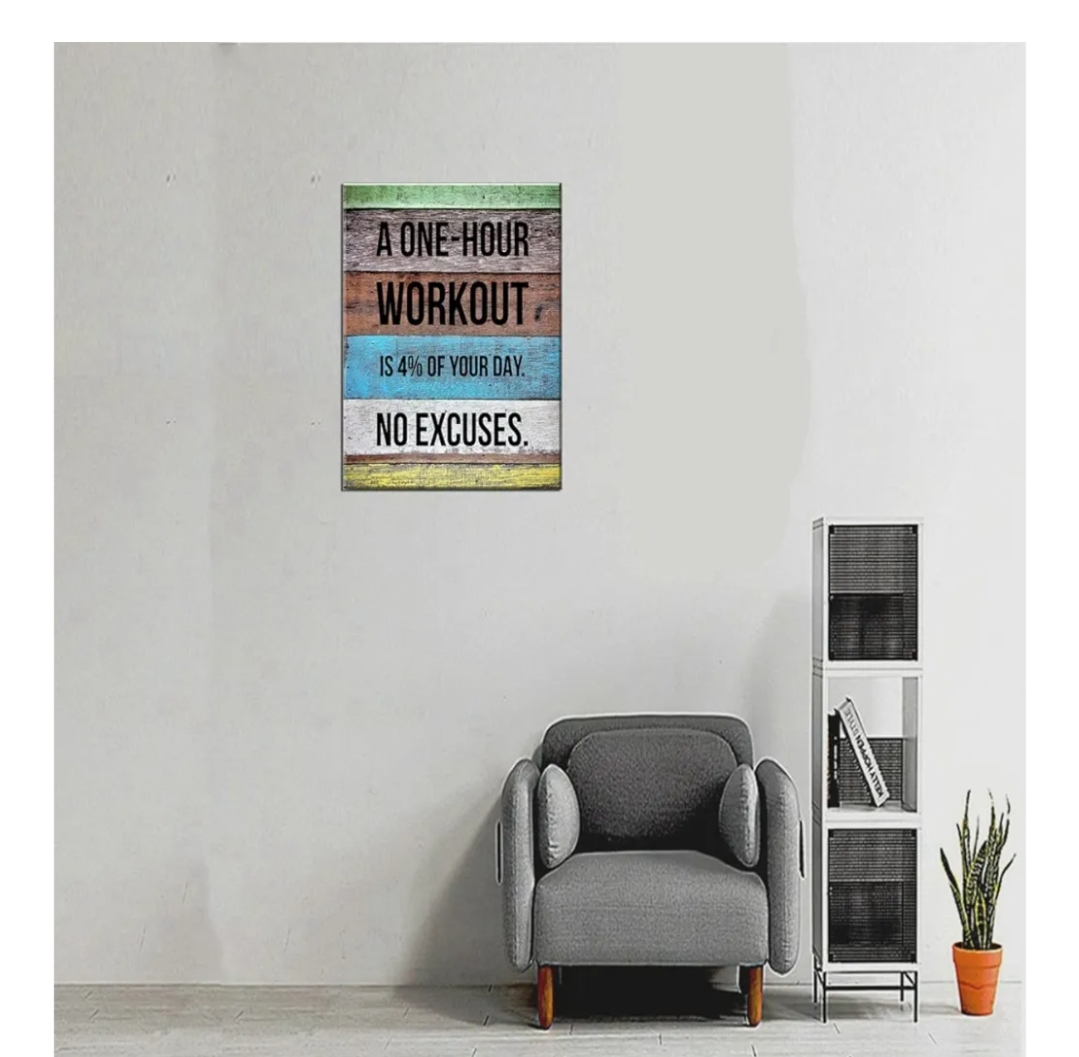 Motivational Fitness Quote Canvas Wall Art - photo 4