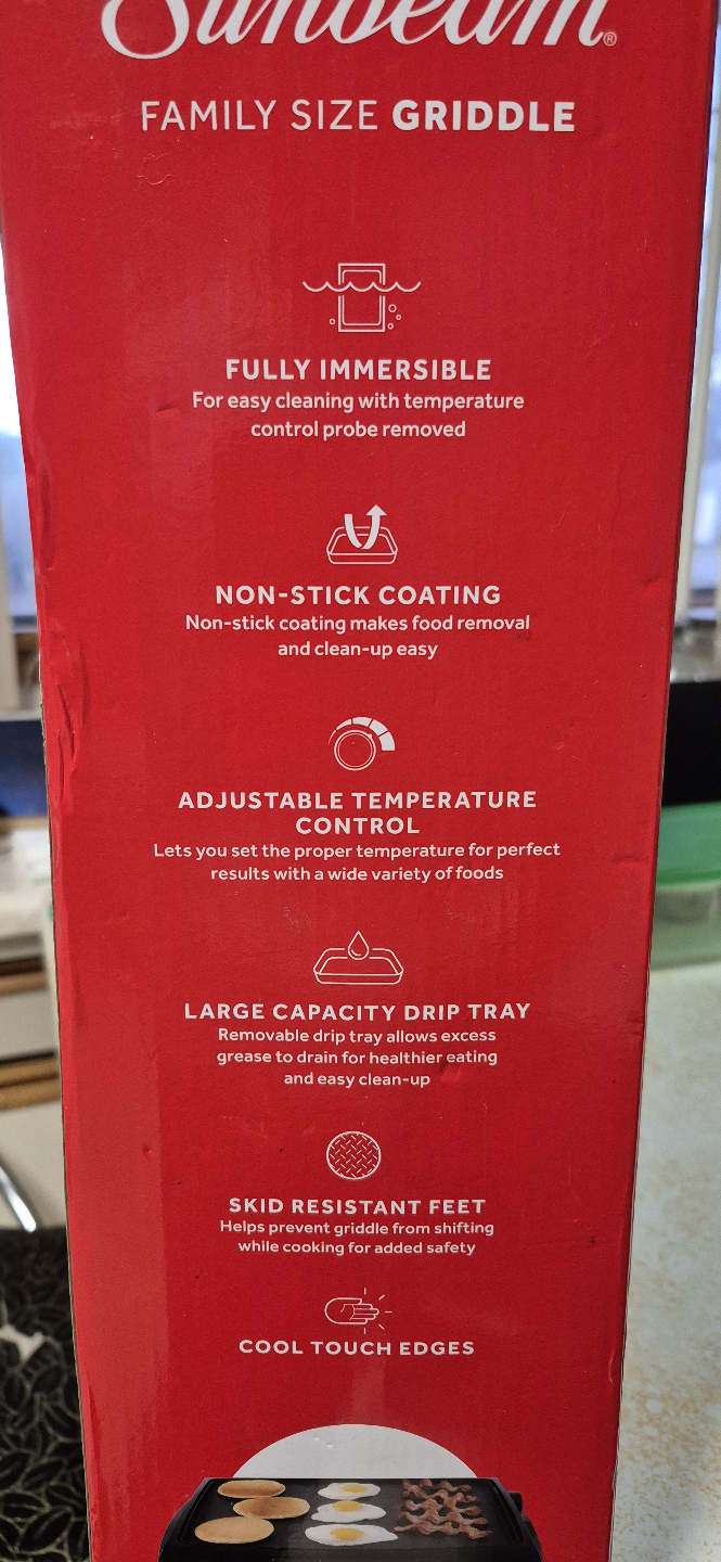 Sunbeam Family Size Griddle - photo 3