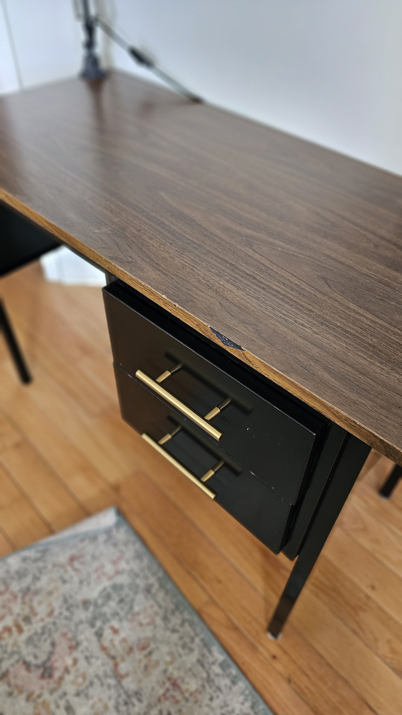 Mid-Century Modern Desk with Two Drawers - photo 5