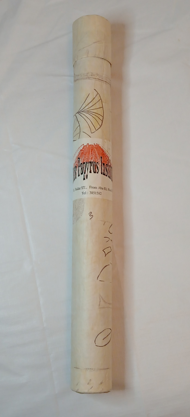 Vintage Papyrus - Ramses II Offering Lotus Flowers to Isis - photo 4