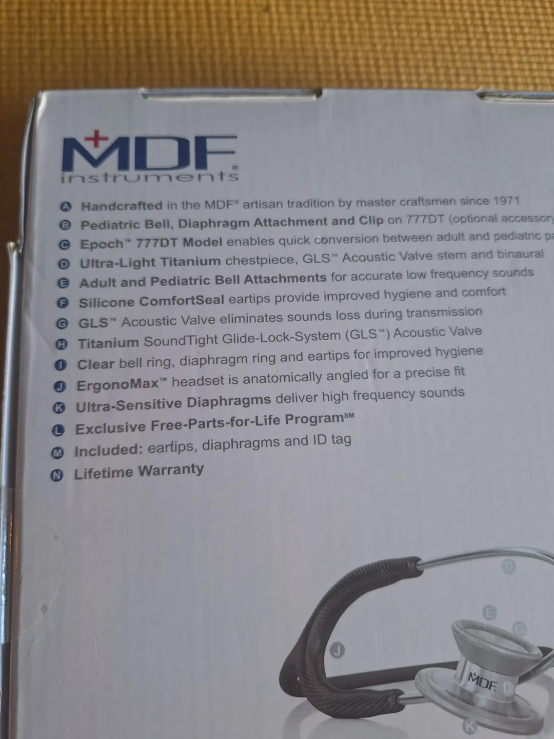 MDF MD One Epoch Titanium Stethoscope Rosegold New Sealed image indicator(3)