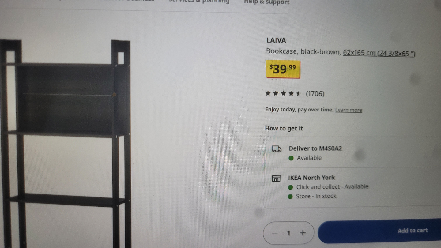 IKEA LAIVA Bookcase - Black-Brown - photo 4