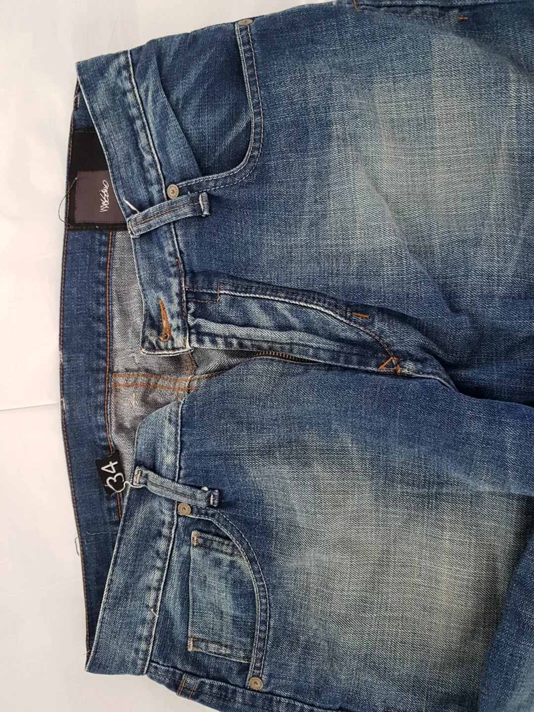 Men's Washed Denim Jeans Size 34 image indicator(3)