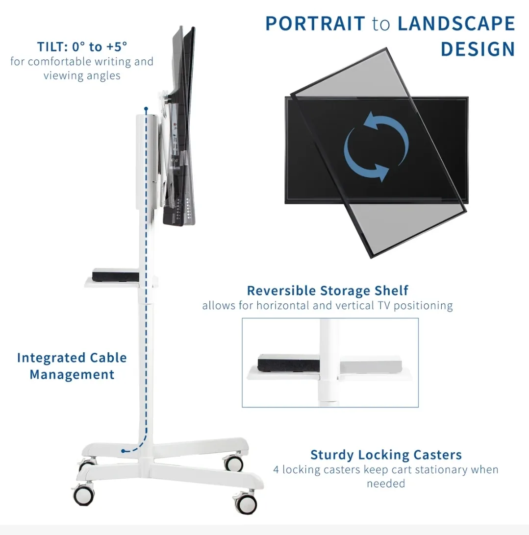 VIVO Mobile Portrait to Landscape Mobile TV Stand image indicator(8)