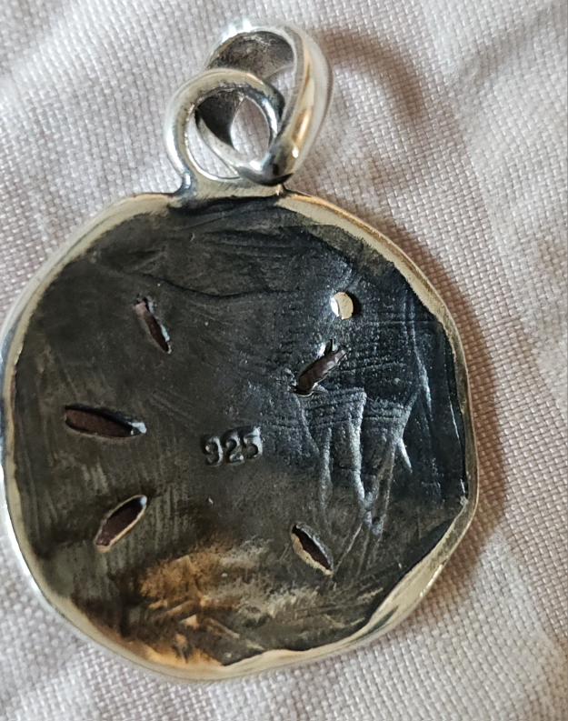 Sterling Silver Sand Dollar Charm Pendant - photo 3