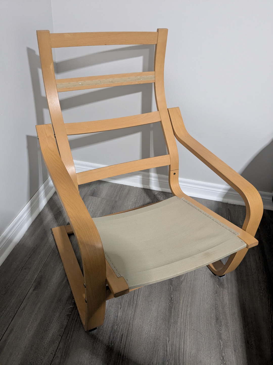 IKEA Poäng Chair with White Cover - photo 2