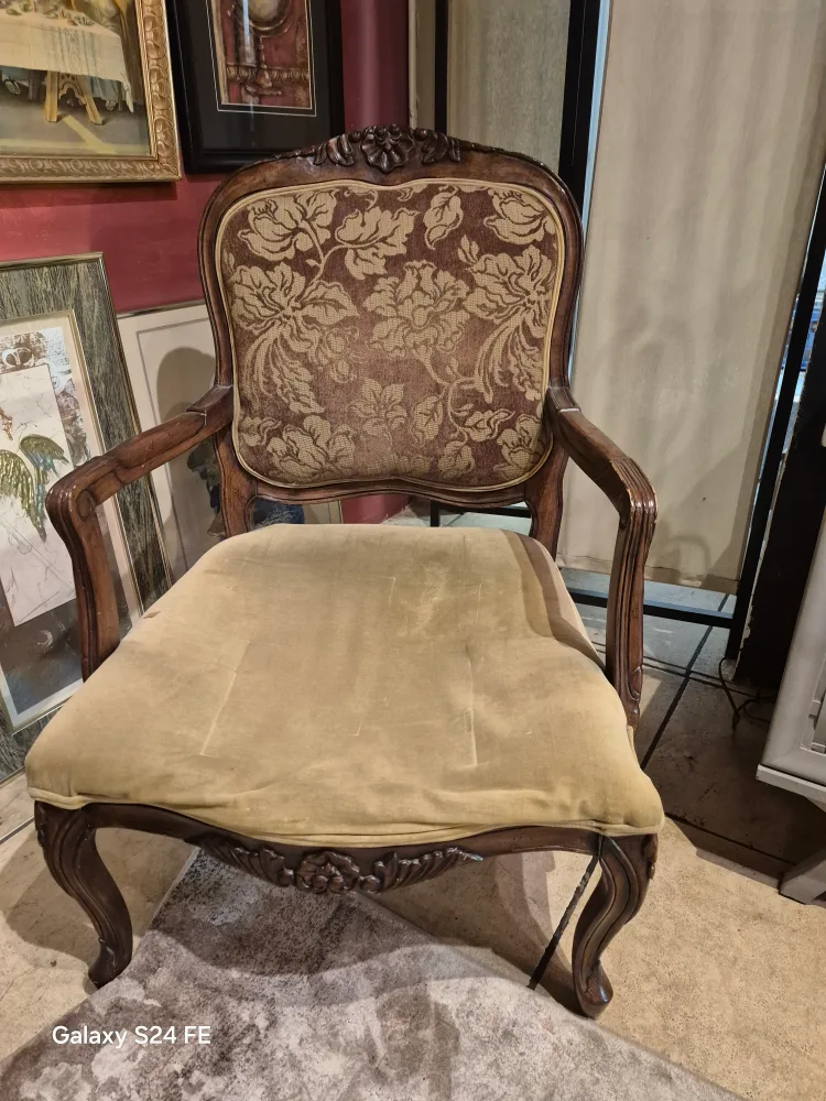 French Style Louis XV Reproduction Armchair thumbnail
