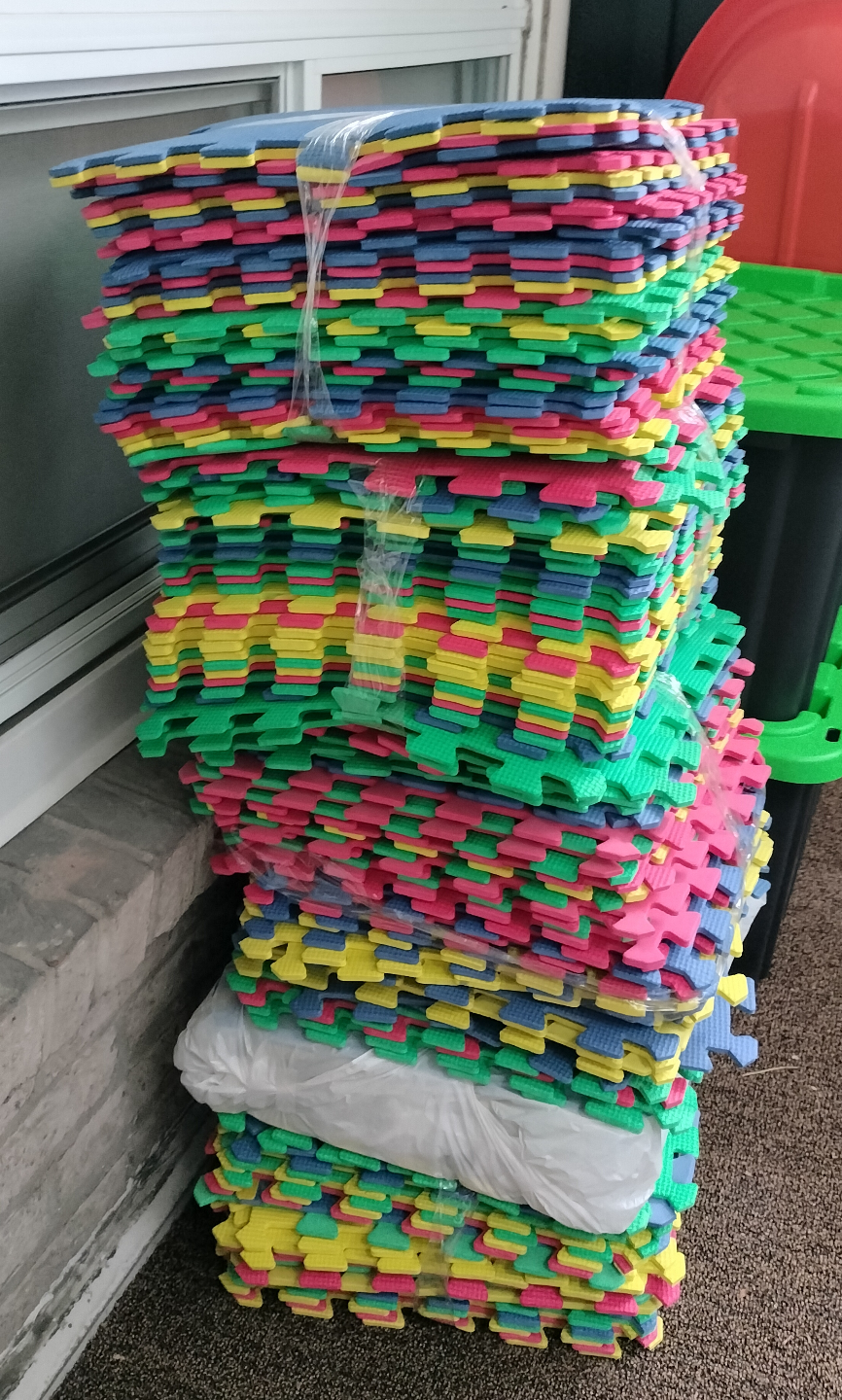 Large Stack of Interlocking Foam Play Mats - photo 2