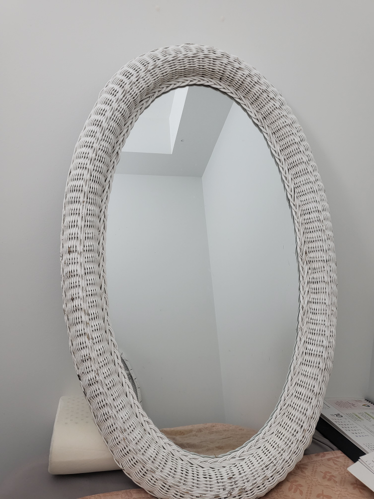 Oval Wicker Mirror
