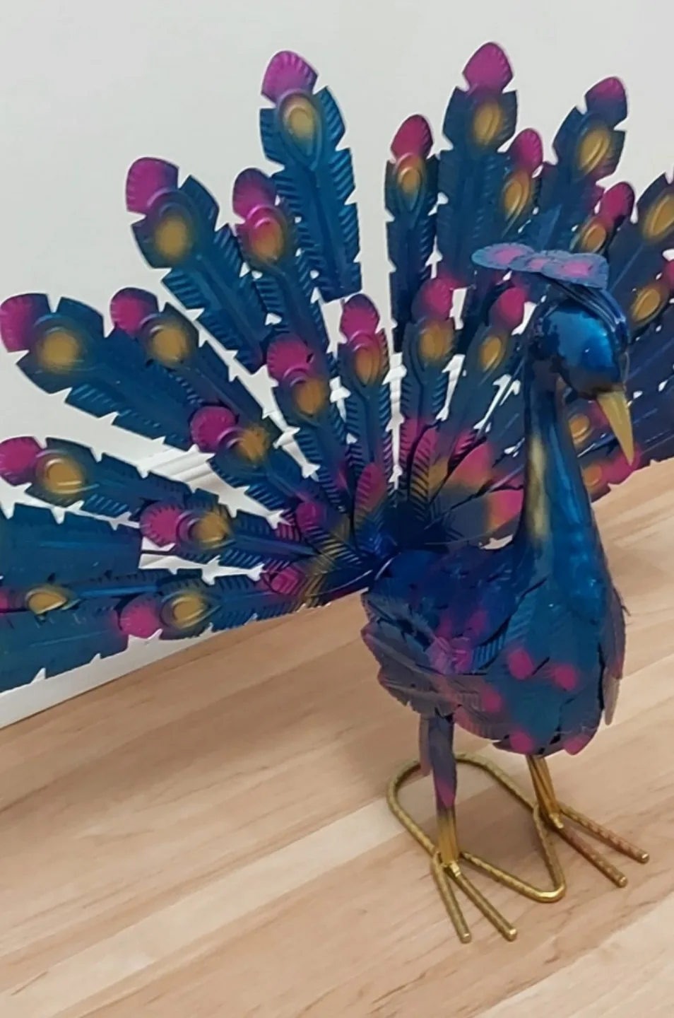 BRAND NEW Metal Peacock Garden Statue outdoor 💚 image indicator(3)