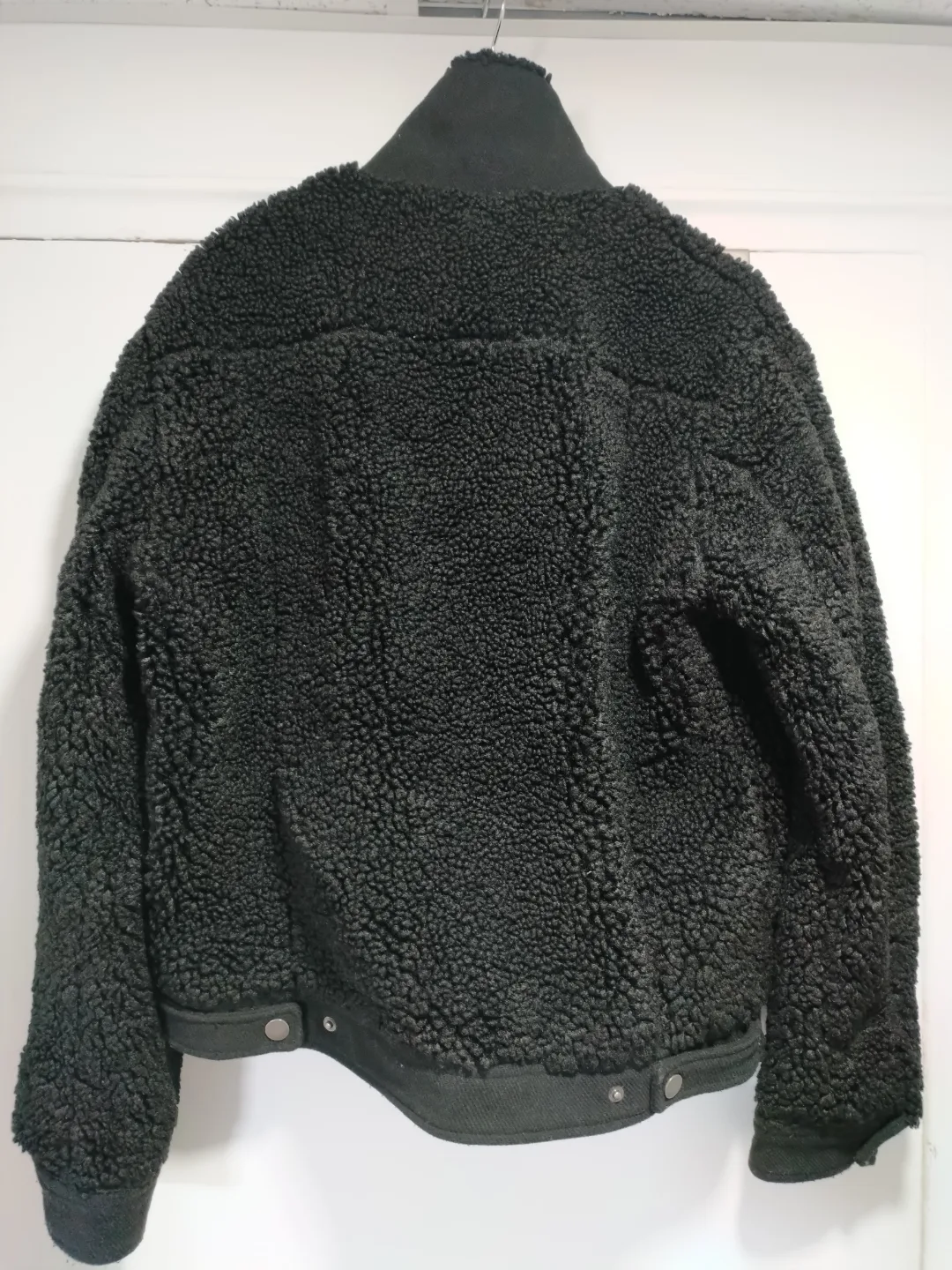 Pull&Bear Black Teddy Jacket Size 40 image indicator(4)