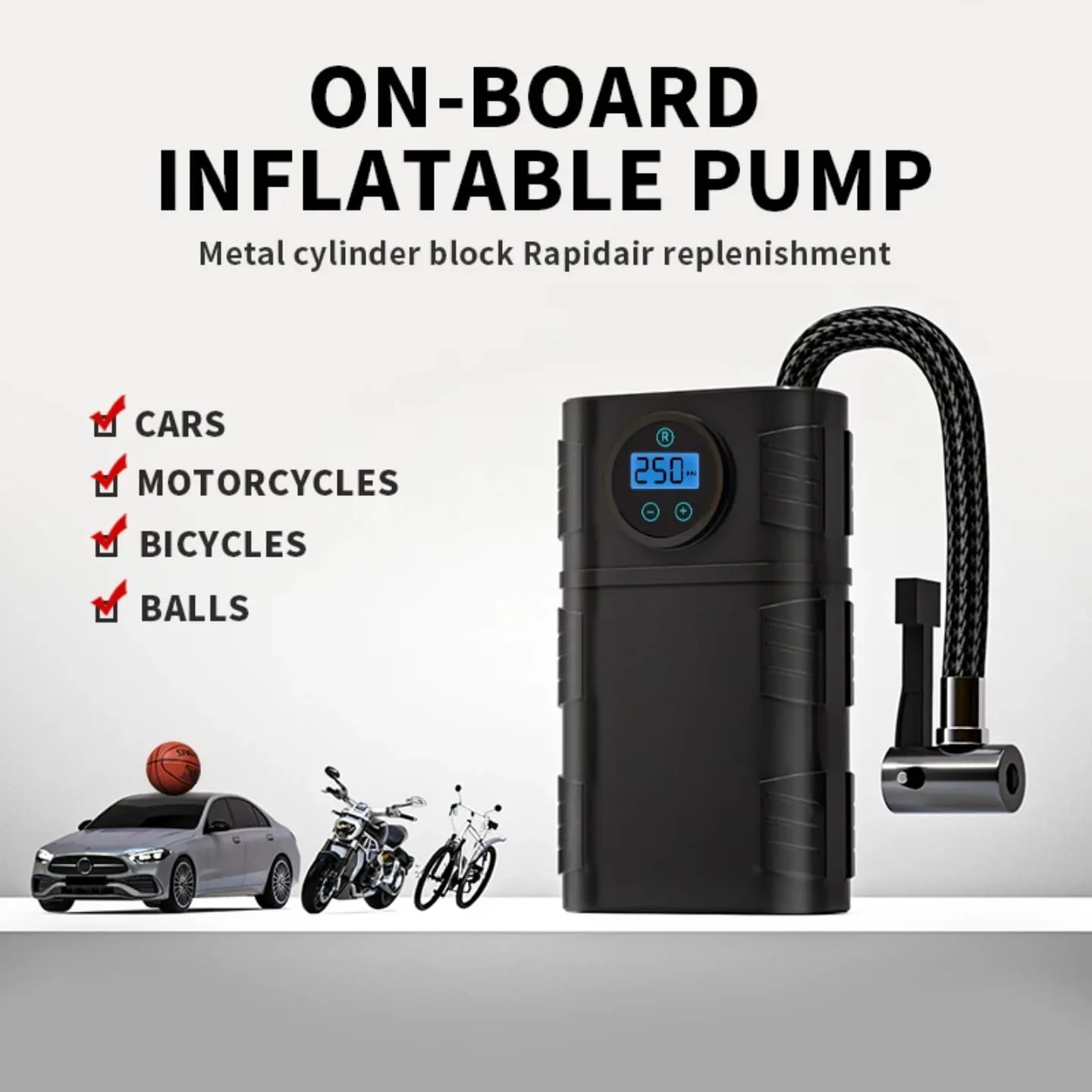 Brand New Portable Wireless Air Pump - XM-X2 Model image indicator(3)