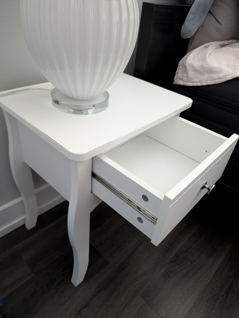 White One-Drawer Nightstand